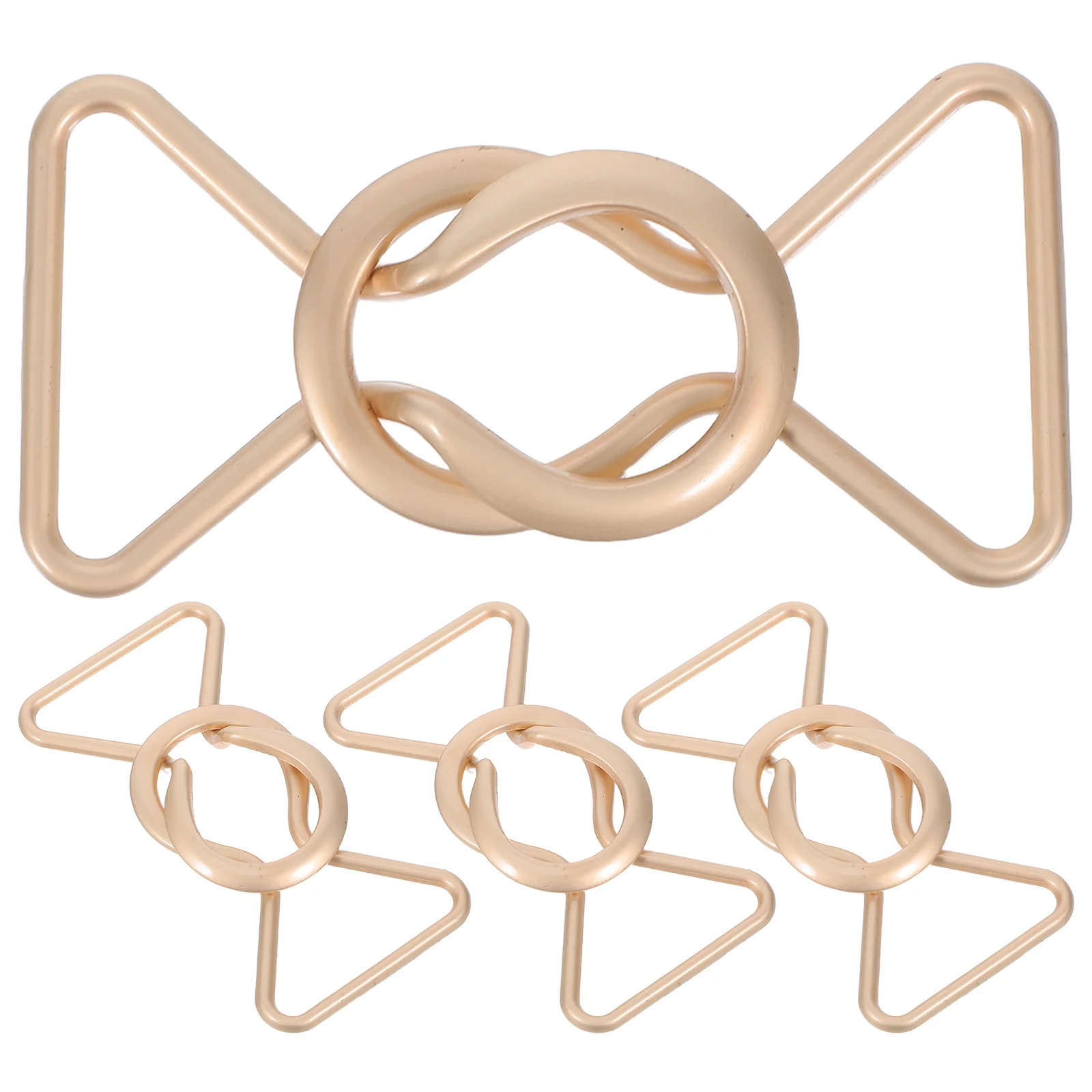 

4Pairs Metal 8 Figure Decorative Belt Buckles Alloy Waist Clasps for Overalls Women's Dress Daily Wear Decorative Buckle