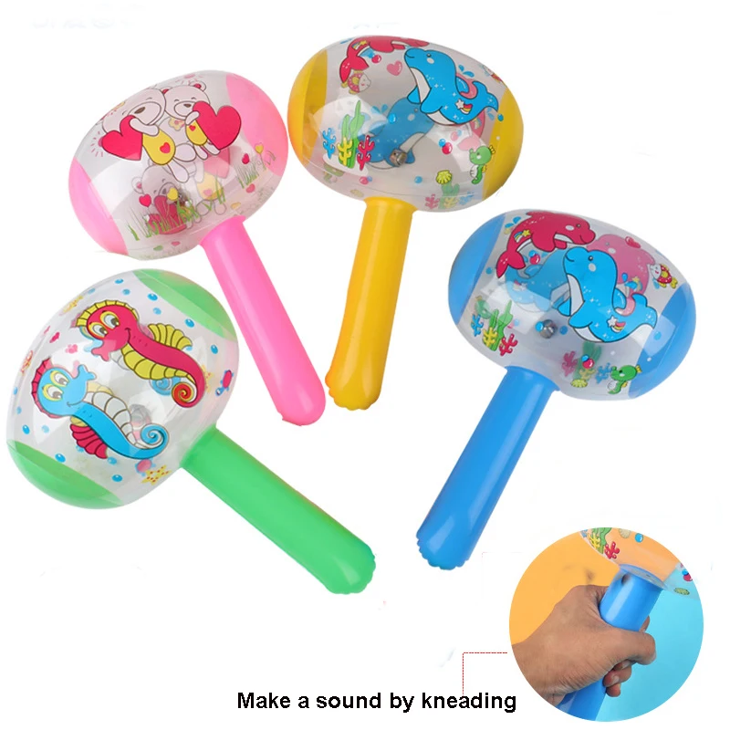 Inflatable Hammer with Bell Air Hammer Baby Toys Kids Toy Party Supplies Inflatable Toys Swimming Pool Toys Infant Toy Stick