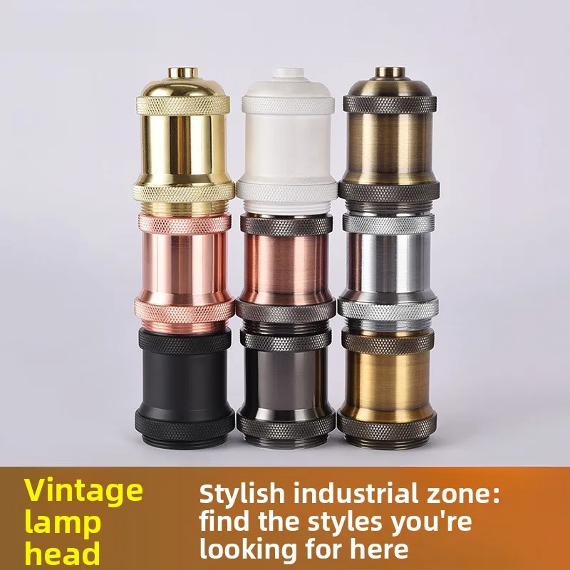 Vintage Edison Lamp Holder E26 E27 Screw Base Aluminum Ceramic Retro Antique Light Socket