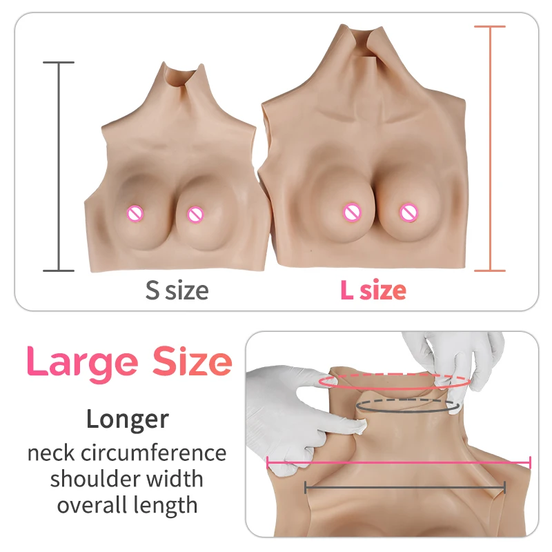 Large Size Silicone Fake Breast Forms Huge Boobs Male to Female B/C/D/E/G Cup Transgender Drag Queen Shemale Cosplay for Men