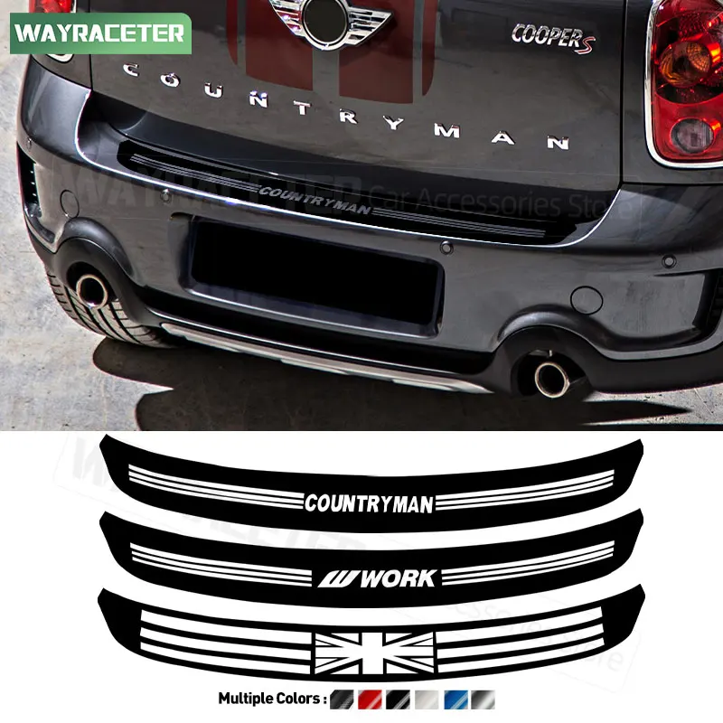 

Car Rear Bumper Trunk Decal Load Edge Protector Guard Sticker For MINI Countryman R60 2010 2011 2012 2023 2014 2015 2016 JCW