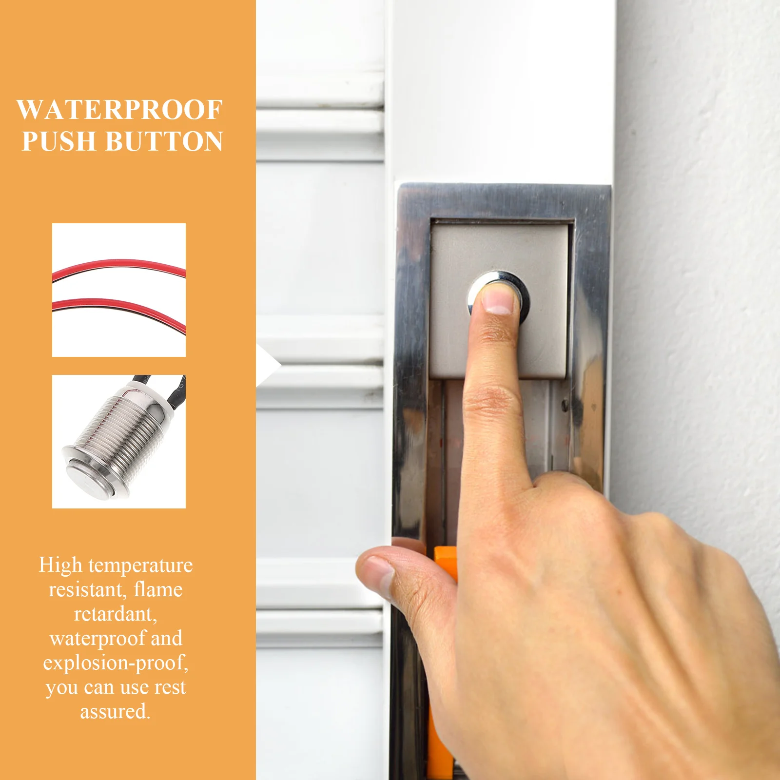 

5Pcs Stainless Steel Waterproof Push Button Switch Momentary Push Buttons for Car Marine Medical Equipment Use