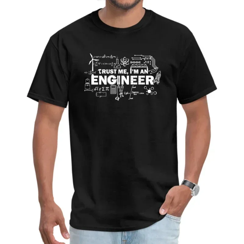 Trust Me I Am An Engineer Geek Quote T Shirt Tees Funny Man  Loose Breathable Graphic camisa Tops Casual Streetwear