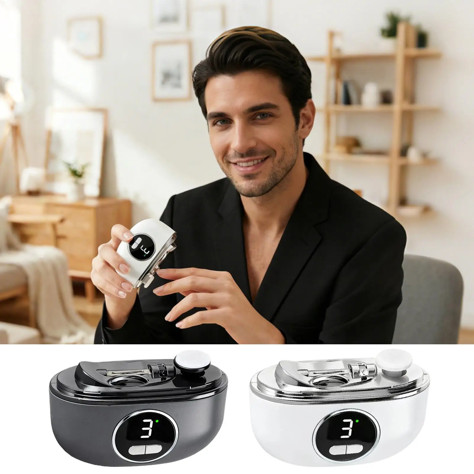 

Электрическая машинка для стрижки ногтей с USB-зарядкой, бесшумная, со светодиодной подсветкой, для друзей, студентов, взрослых, мужчин, женщин, для домашнего использования