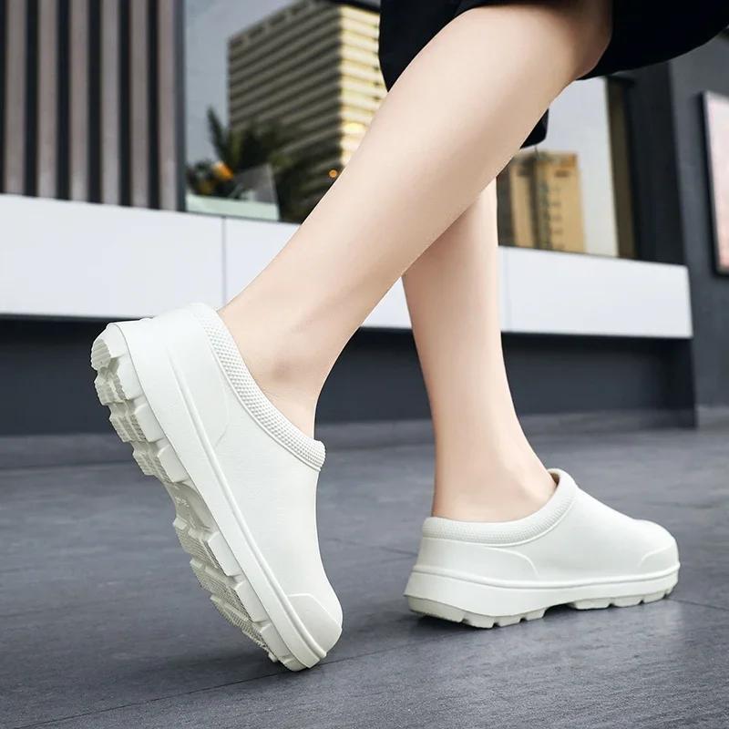 Kitchen Shoes Men Garden Clogs Outdoor Casual Waterproof Rain Shoes Non-slip Restaurant Work Shoes Oil-proof Chef Shoes