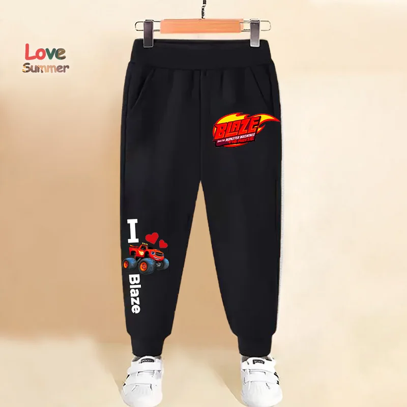 pantaloni per ragazzi Blaze pantaloni per bambini Monster Machines stampa Pantaloni per bambini Pantaloni sportivi Abbigliamento casual per bambini 4-14 anni Regalo di compleanno