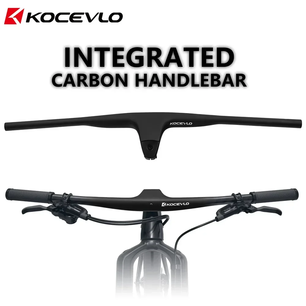 

KOCEVLO MTB CARBON Handlebar Negative 17° 50-90MM for Efficient Integrated Handlebar for MTB (XC, Marathon) 740MM