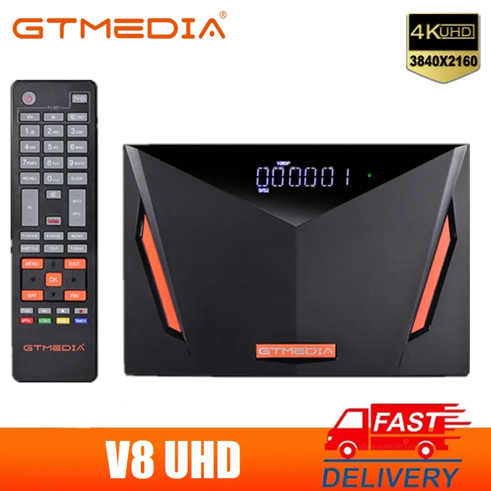 

GTMEDIA V8 UHD Satellite TV Receiver 4K Ultra HD Built in WIFI DVB-S2 T2 Cable Tuner H.265 Support M3U CCAM OSCAM Media Player