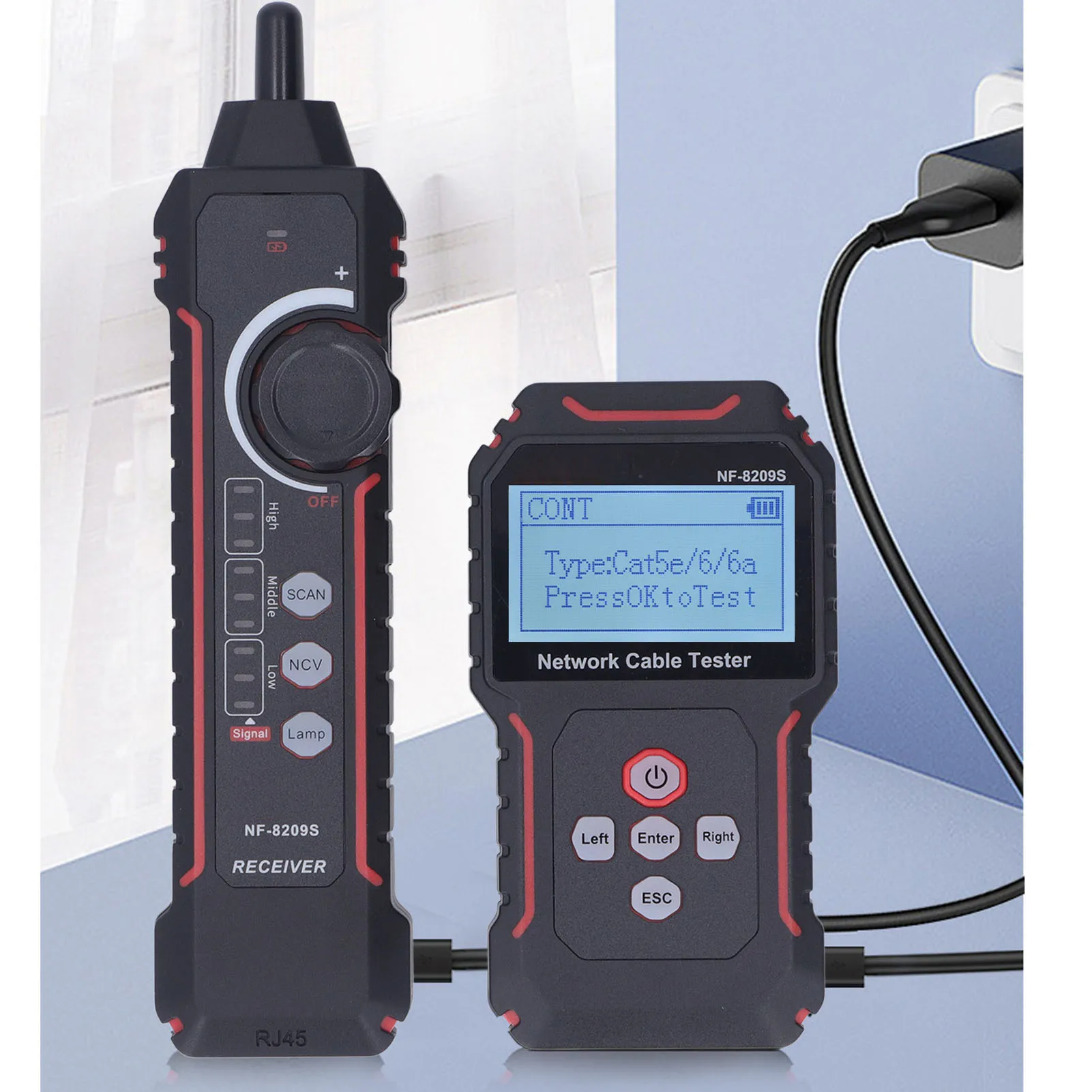 

Network Cable Tester Multifunctional Ethernet Lan Telephone Line Finder For Continuity Checking