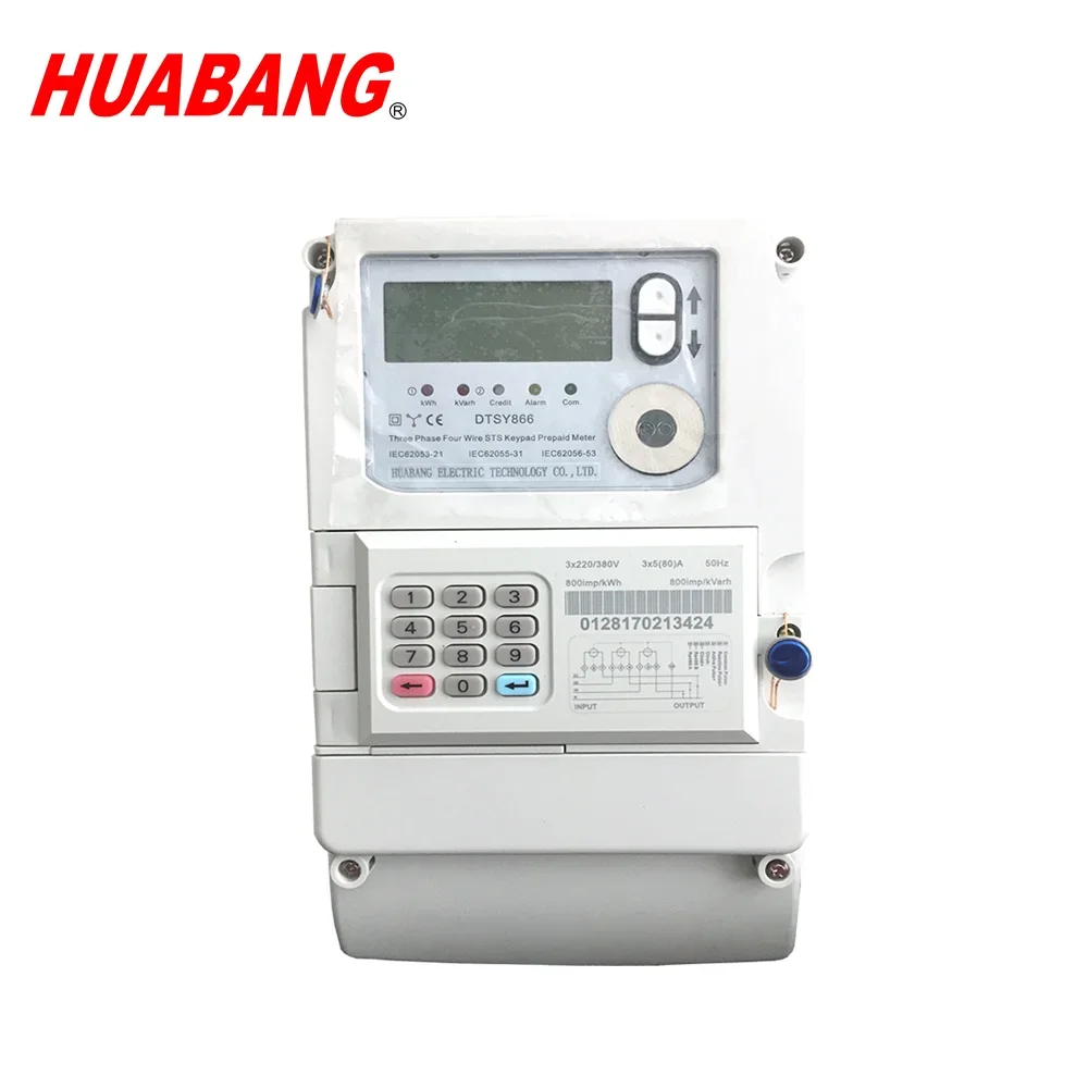 DTSY866 HUABANG Three phase STS prepaid Energy Meter COMBO integrated keypad prepayment meter Africa