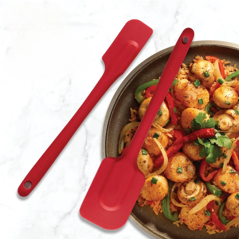 

Набор твердых кухонных лопаток длиной 10 и 10,5 дюймов, красный