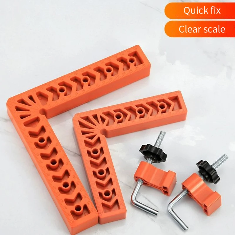 Alat Pertukangan Penjepit Sudut 1 Buah Kotak Penentu Posisi 90 Derajat Penjepit Sudut Kanan 4/3 Inci Plastik Dapat Digunakan Kembali