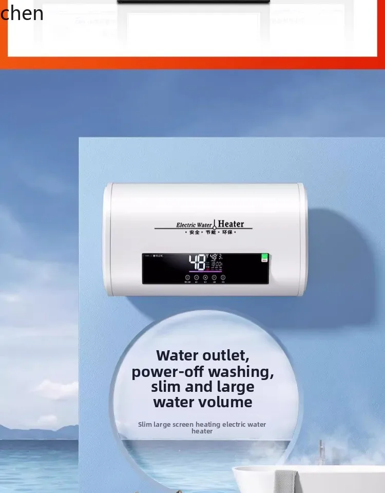 ZML Warmwasserbereiter, elektrisch, für Haushalt, Badezimmer, Wasserspeicher, schnelle Erwärmung, kleiner runder, flacher Eimer, Badvermietung