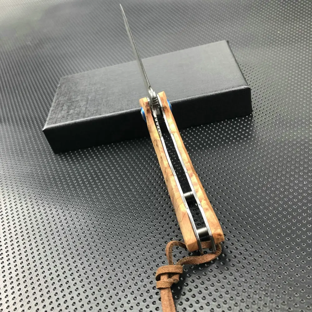 Trskt Damasco Coltello tattico Coltelli da campeggio Flipper Pieghevole Coltello da caccia di sopravvivenza Tasca Edc Strumento Manico in legno Dropshipping