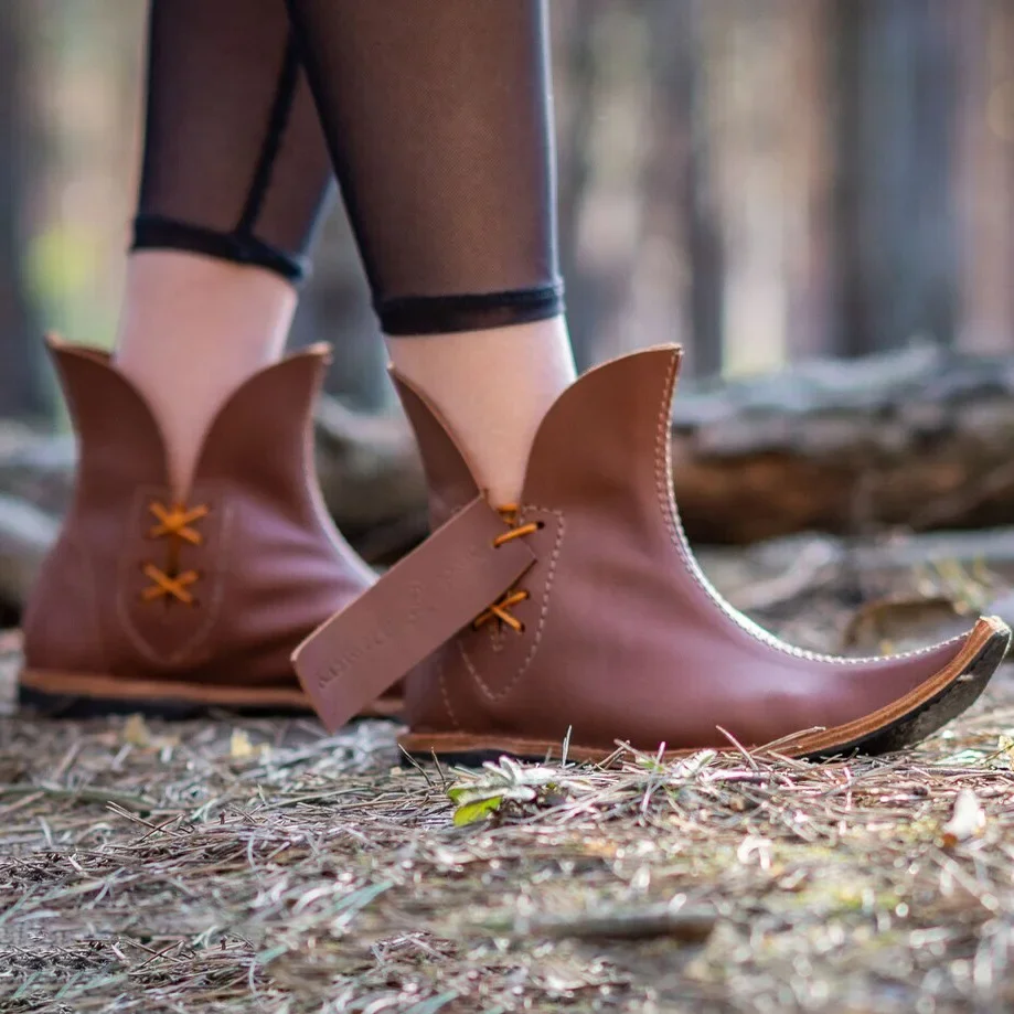Mittelalterliche Renaissance-Spitzenstiefeletten mit seitlicher Schnürung für Männer und Frauen, Piraten-Halloween-Cosplay-Party-Schuhe 2026 – Detail 6