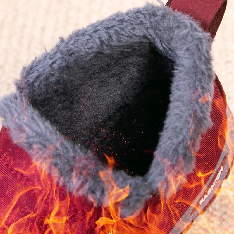 

Men Ankle Boots Waterproof Winter Shoes Man Plush Keep Warm Outdoor Snow Boots Military Combat Boots Walk On Ice Sneakers New