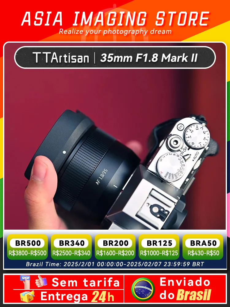 TTAartisan AF 35 مللي متر F1.8 Mark ll التركيز التلقائي APS-C عدسة الكاميرا لسوني E ZVE-10 A6400 A6300 A6500 نيكون Z Z50 Z50II ZFC 35 1.8