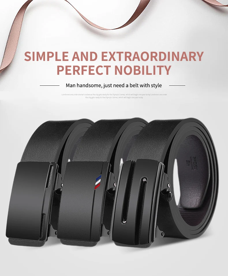 Gürtel Berühmte Marke Gürtel Männer Herren Gürtel Qualität Echtes Luxus Leder Gürtel Für Männer Gürtel Männlich Strap Männlich Metall Automatische Schnalle – Detail 1