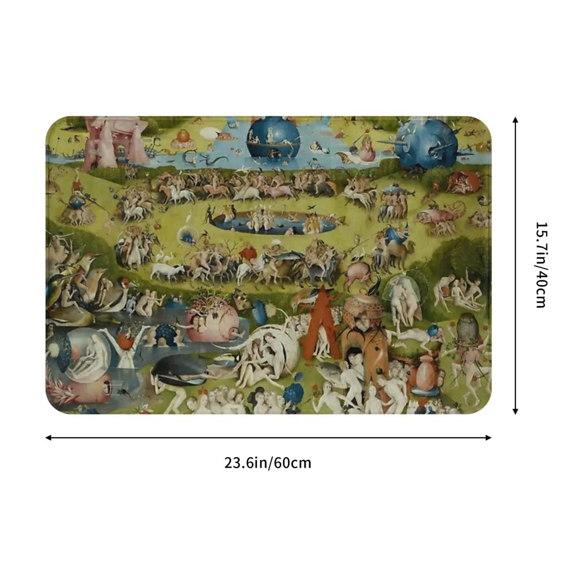 BOSCH, Hieronymus - Triptych Of Garden Of Earthly Delights Anti-slip Doormat Floor Mat Carpet Rug for Kitchen Footpad Mats