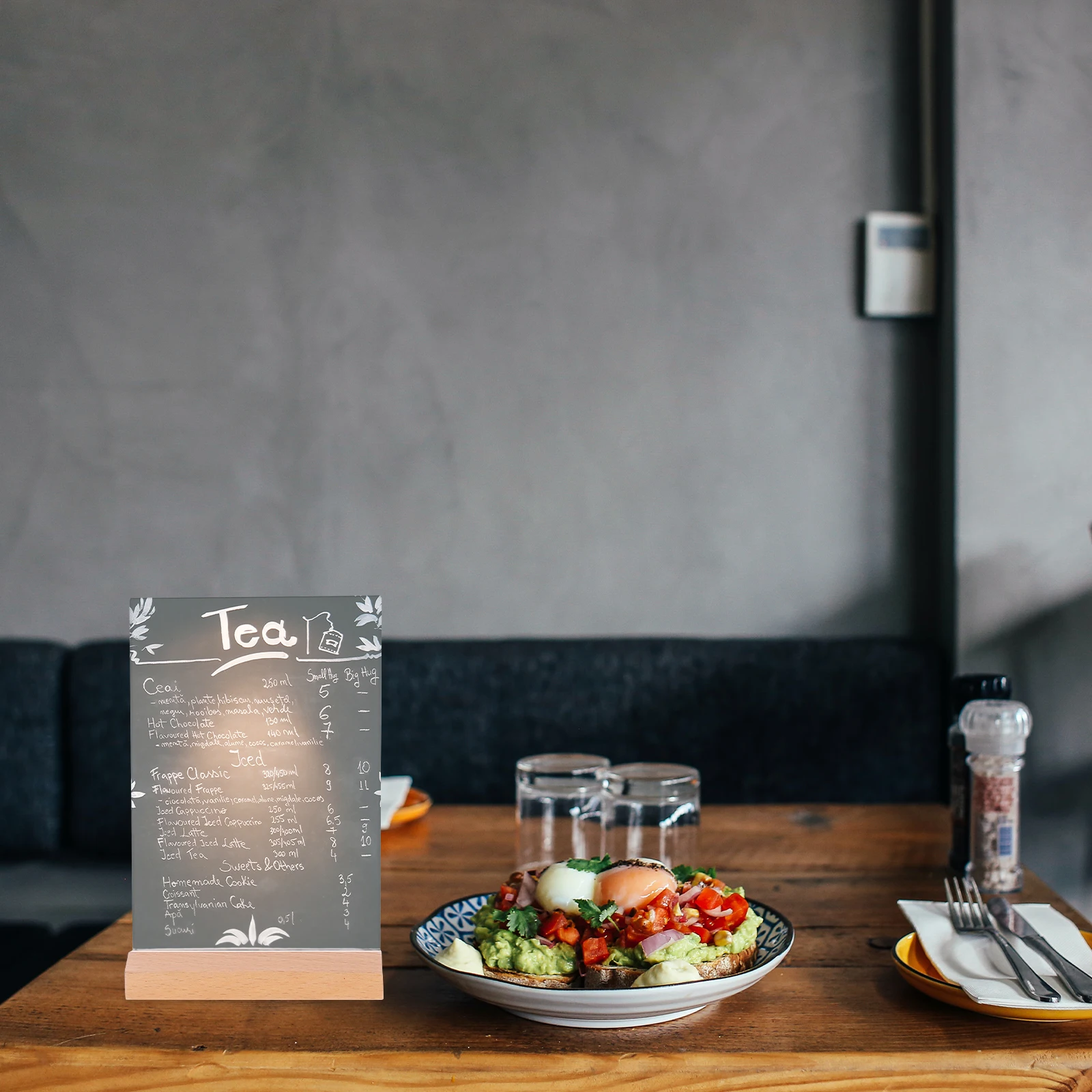 Suporte de sinal acrílico transparente expositor 5 91x3 94 polegadas reutilizável leve preço da loja placa carta publicidade alimentos