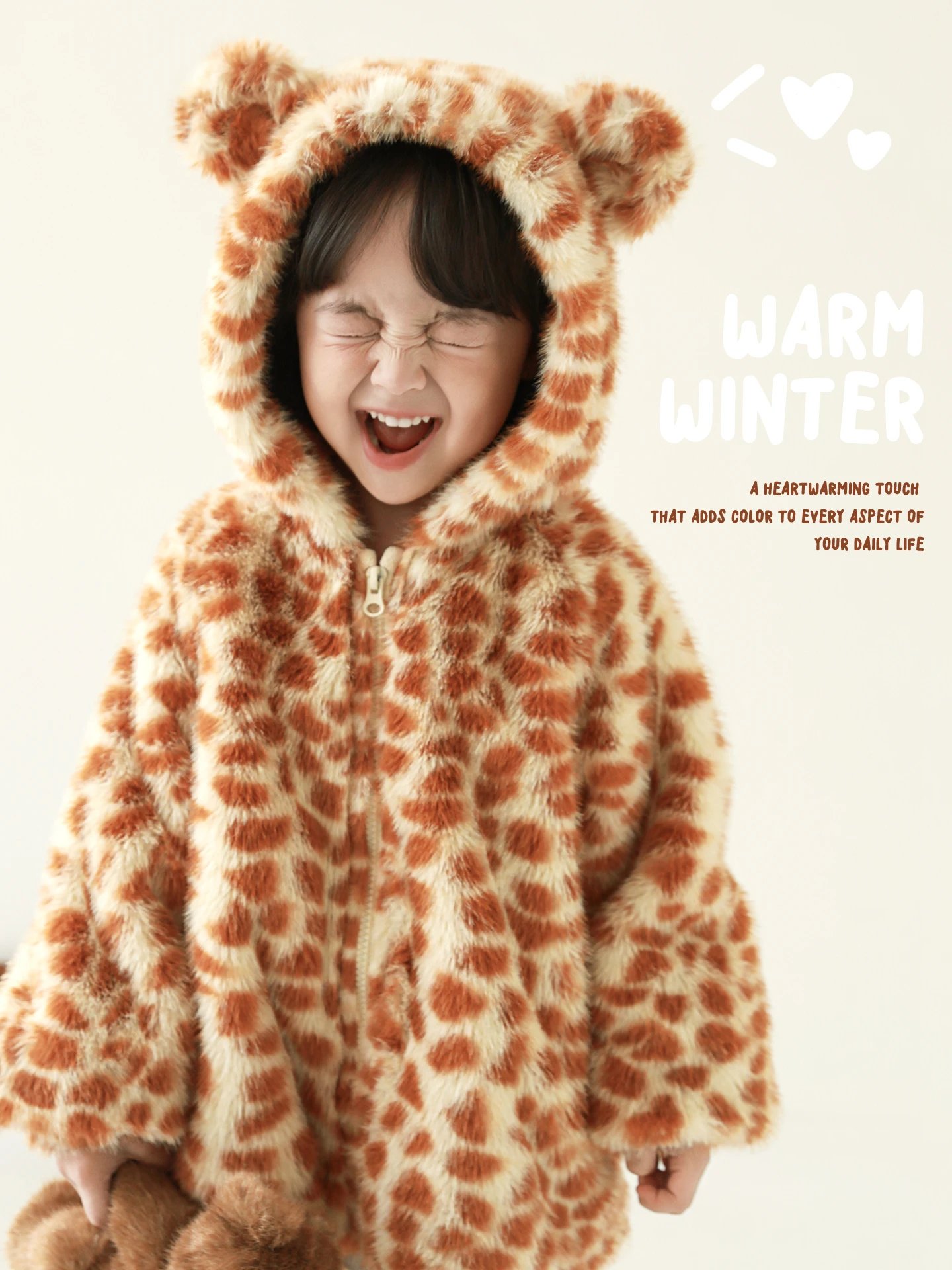 

2023 леопардовое плюшевое пальто для девочек, термоветрозащитная флисовая куртка с нулевым навесом, утепленная нечеткая туника для детей 1–7 лет