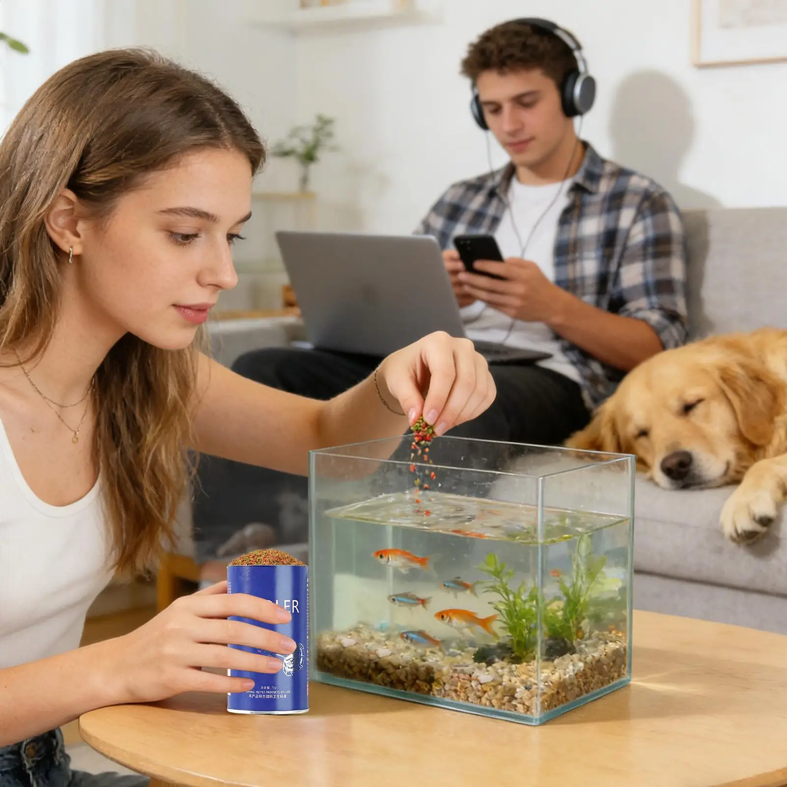 Betta-Futter Zierfischfutter Aquariumfischfutter für Züchter, Hobbyisten, Süßwasserfische, Angler, Zuhause, Büro, Geschäfte, Läden, Restaurant