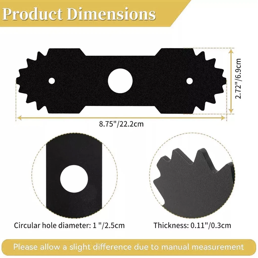 Paquete de 2 638006008   Cuchilla bordeadora con dientes para Ryobi-RY13050 RY13050A RY15518 RY40030, cuchilla cortadora de bordes, accesorios para equipos eléctricos