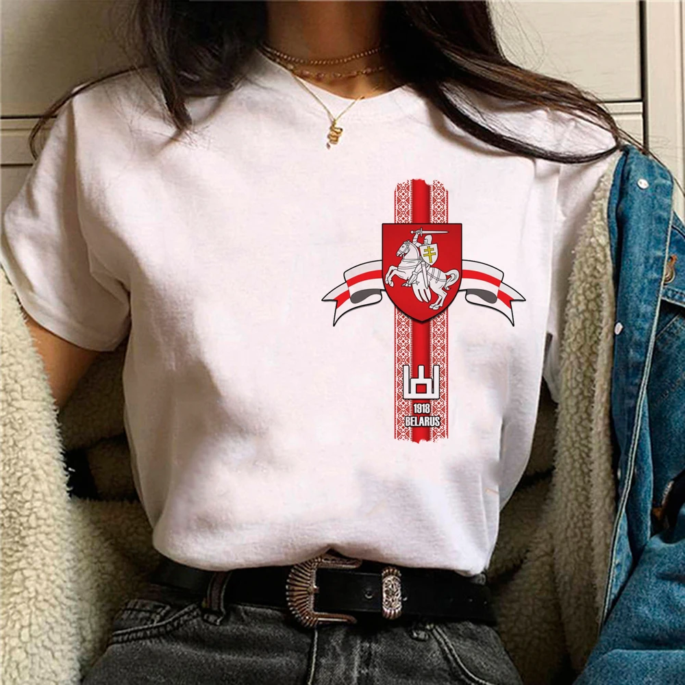 Belarus t-shirts women streetwear t shirt girl manga Japanese clothes