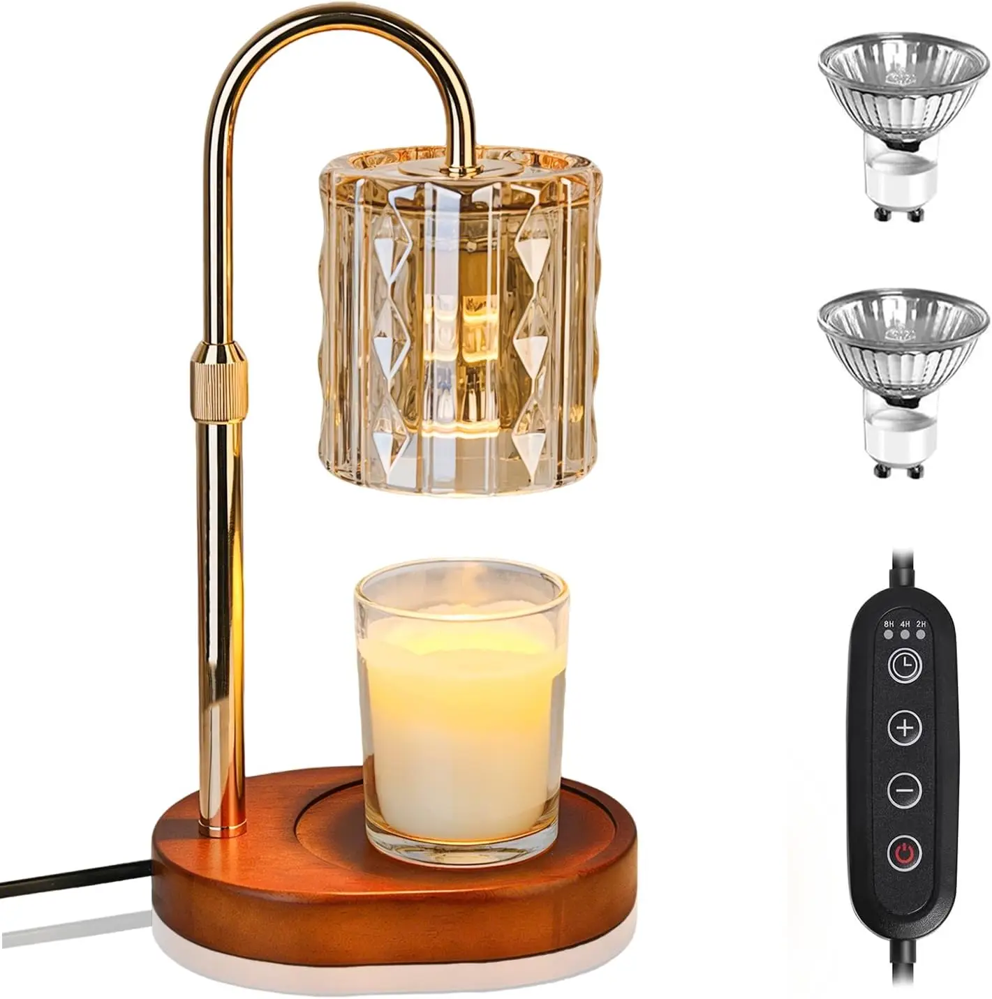 

Adjustable Candle Warmer Lamp with Timer & Dimmer - Safe, Flameless, Perfect Gift for Women Mom