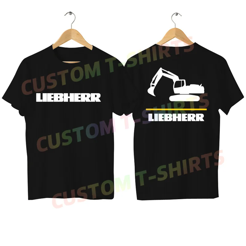 

2024 Men T Shirt Casual New Liebherr Crane Logo T-shirt Graphic Oversized Breathable Comfortable Streetwear S-3XL Cool Tee