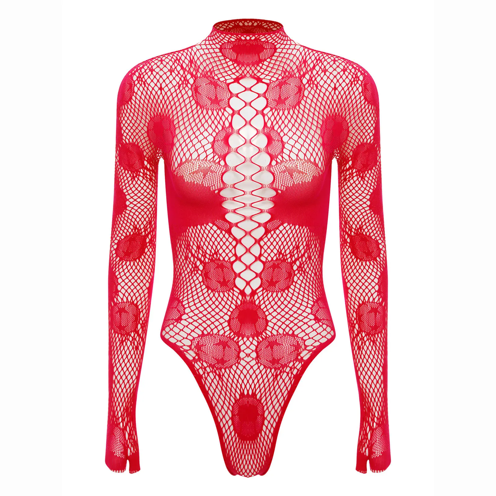 

Erotic Women's Hollow Out Teddies Bodysuit T-back Thong High Cut Transparent Jumpsuit Lingerie Night Dating Flirting Nightwear