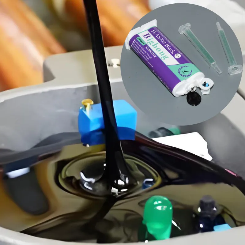 2 Stück statische Mischdüsen-Set & 5 Minuten starkes Epoxidharz 50ml Schwarzes Epoxidharz 2-Komponenten-Dichtstoff AB-Kleber 1:1 Strukturklebstoffe – Detail 5