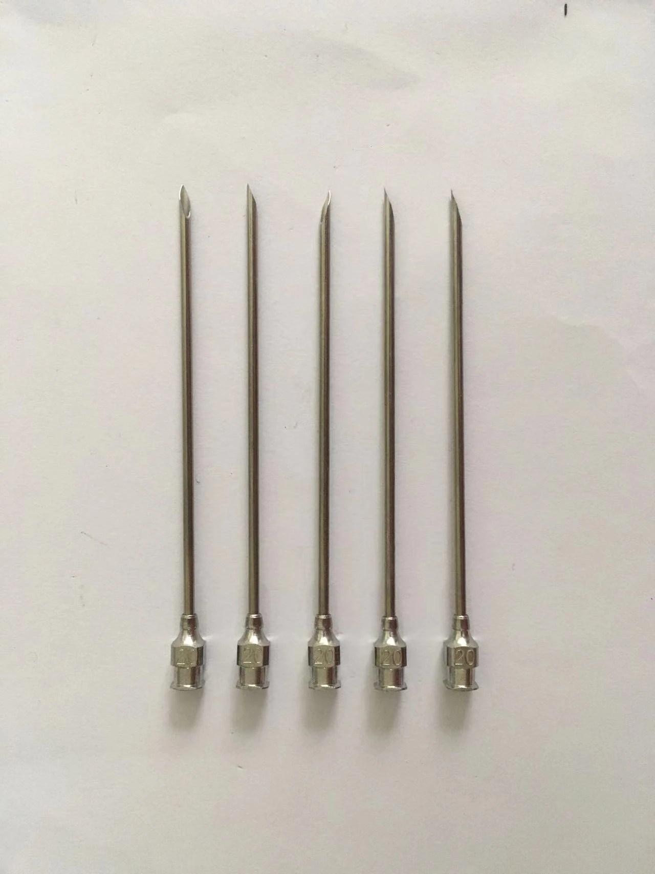 5pcs 80mm Long 25G To 13G (0.5mm To 2.5mm OD) Stainless Steel Syringe Needle Dispensing Needle Lab Experiment Needle Sharp End