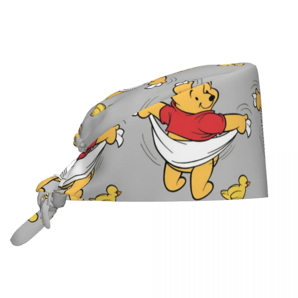 Custom Winnie The Pooh Medical Staff Scrubs Hat Women Men Doctor Nursing Surgical Cap Scrub Caps