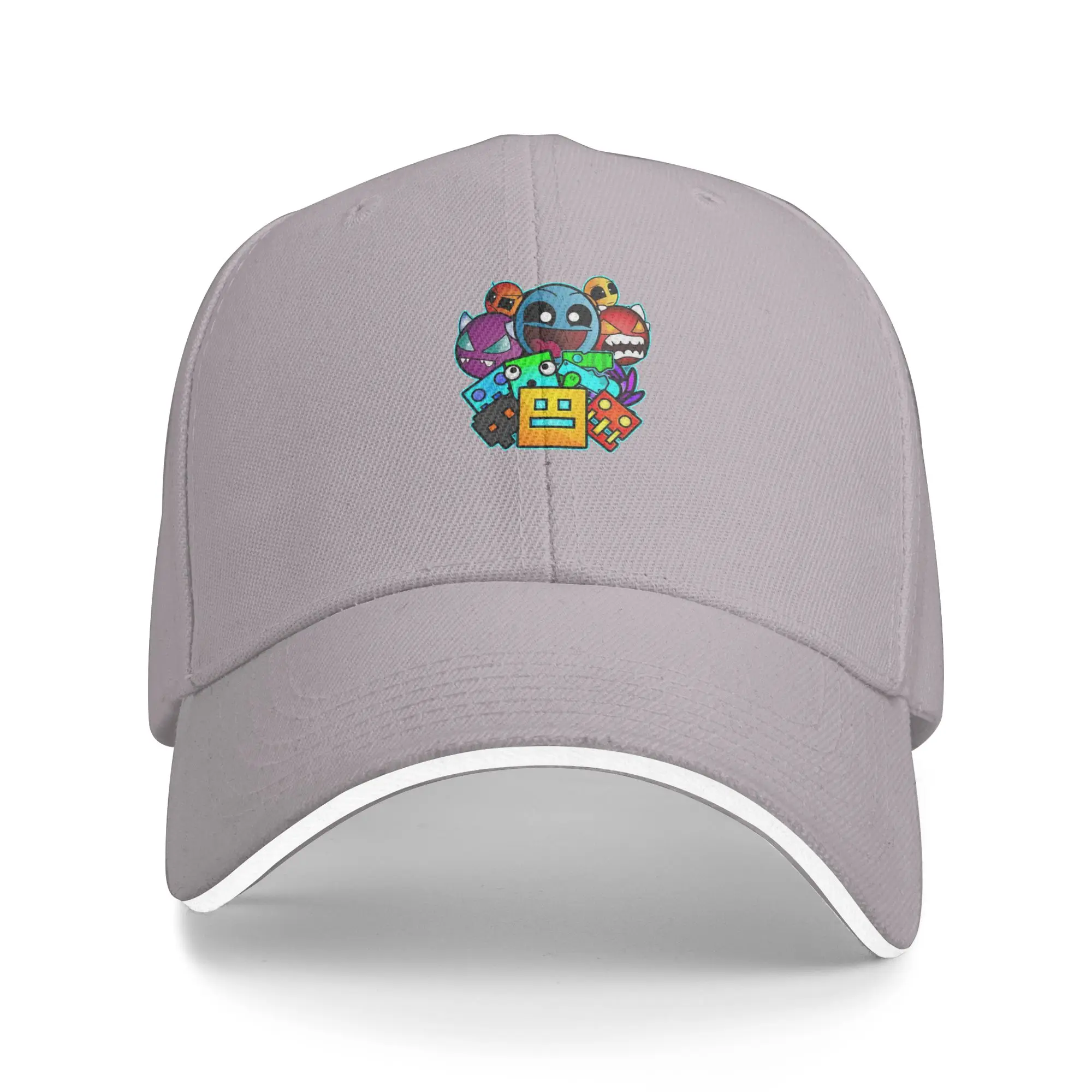 Hot Sale Geometric Dash Baseball Cap  Relaxed Fit Caps For Women  Camping Picnic Caps For Women
