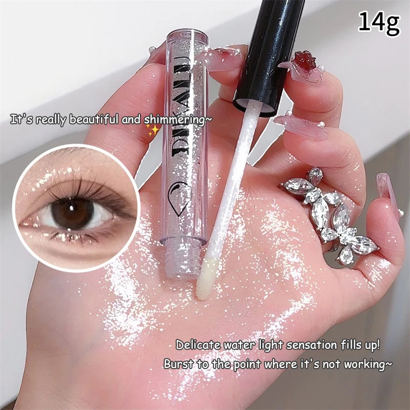 Perl glanz fein schimmernder Lidschatten flüssig wasserdicht Augen Make-up aufhellend flüssig perlmutt farben Lidschatten Glitter