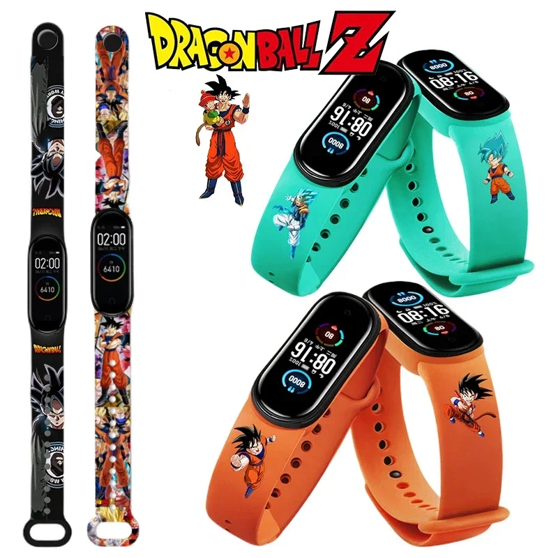 Dragon Ball Goku Xiaomi Mi Band Strap 3 4 5 6 7 Fashion Anime Graffiti Sports Bracelet Replacement High Quality Wristband Gift