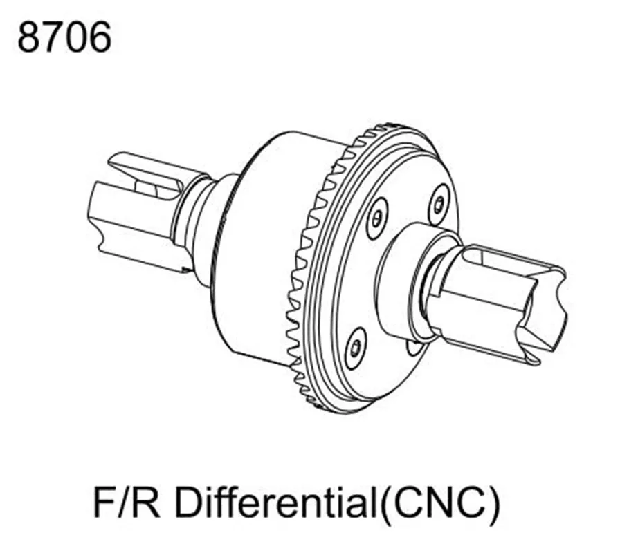 ZdレーシングMX-07 1/7 rcカーf/r iffer( cnc) 部品アクセサリー8706