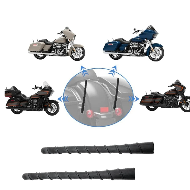 Motorcycle Short Antenna Trike Accessories - 2 Pack 7 Inchs Antenna For Davidson Trike Touring Glide Ultra For FM/AM Reception