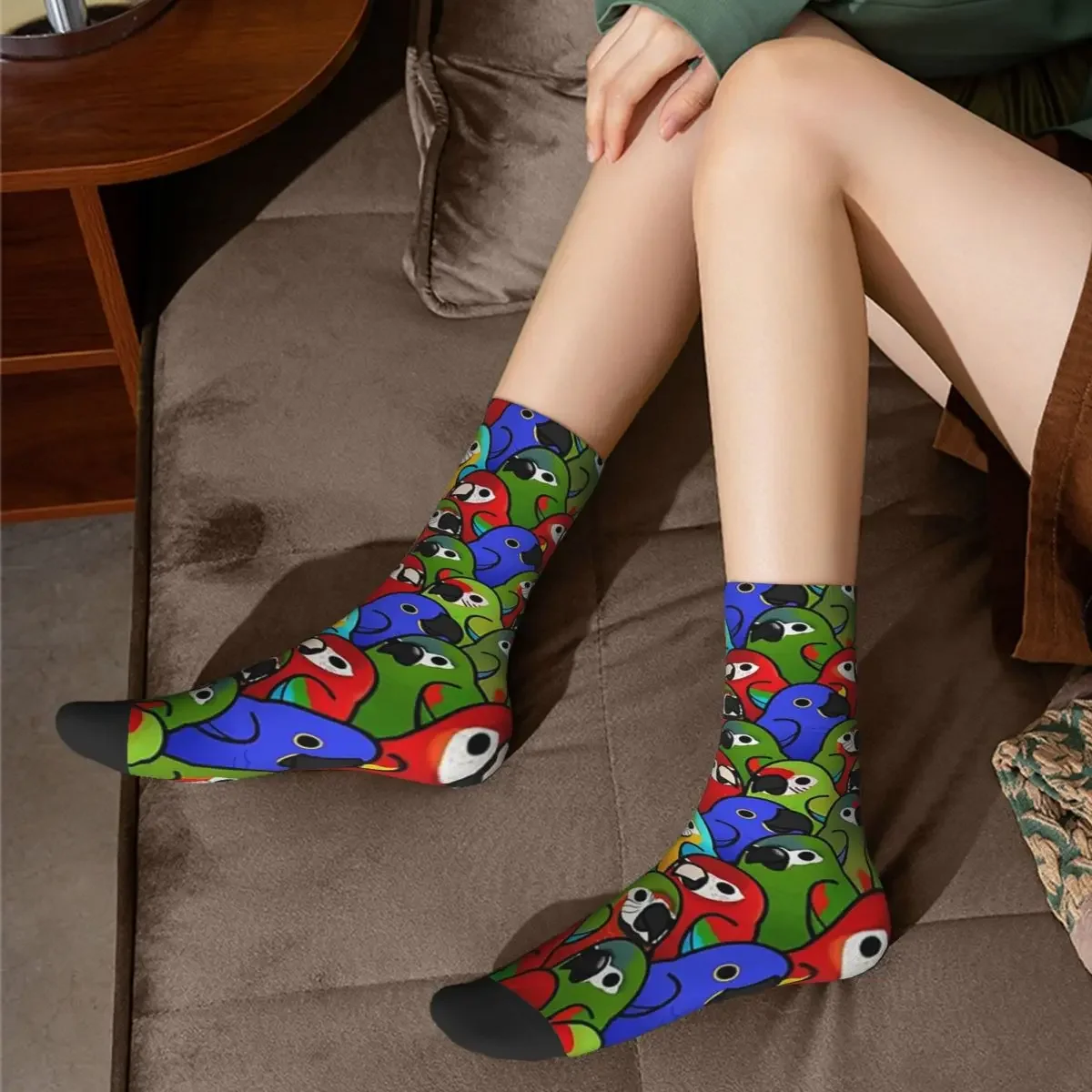 ¡Muchos pájaros! Calcetines de escuadrón de Guacamayo Harajuku, medias Súper suaves, todas las estaciones, calcetines largos, accesorios para regalos Unisex