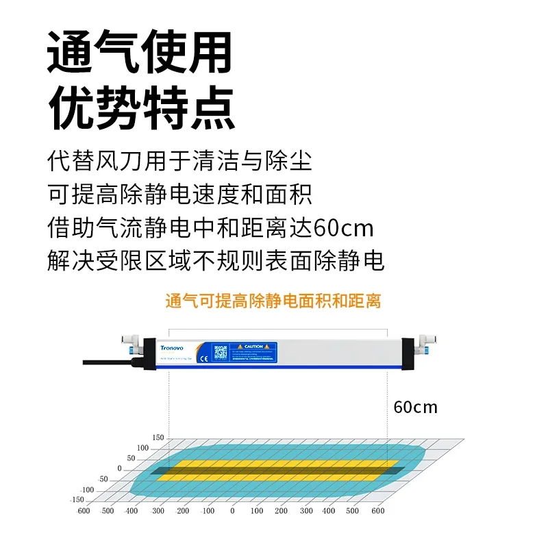 TR7052 مزيل ثابت صناعي إزالة الغبار البلاستيكي أيون قضيب طلاء فيلم الطباعة قالب إزالة ثابتة #5