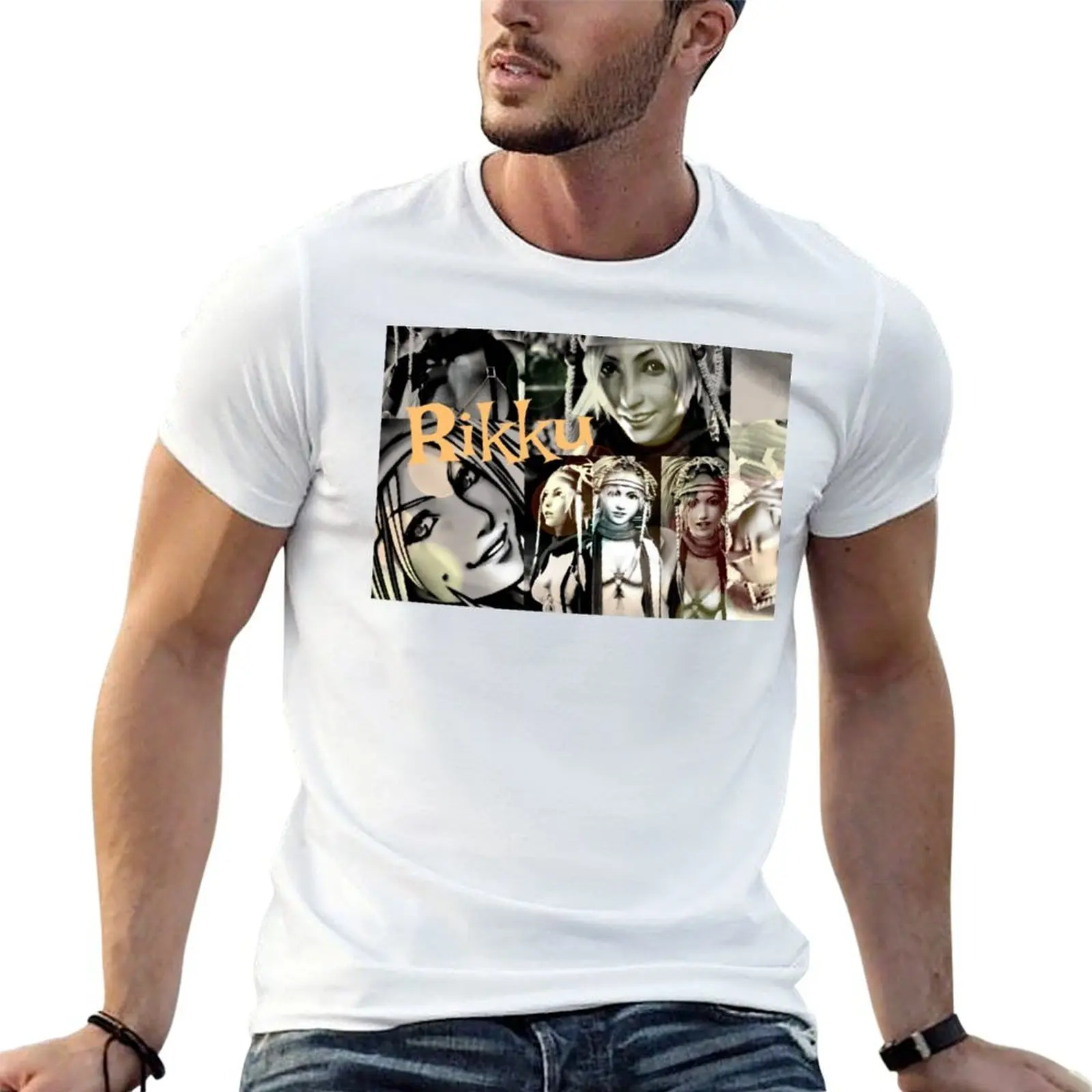 

Rikku - FFX-2 collage/edit T-Shirt man graphic t shirt t shirts for man pack white t shirt custom print T-Shirt
