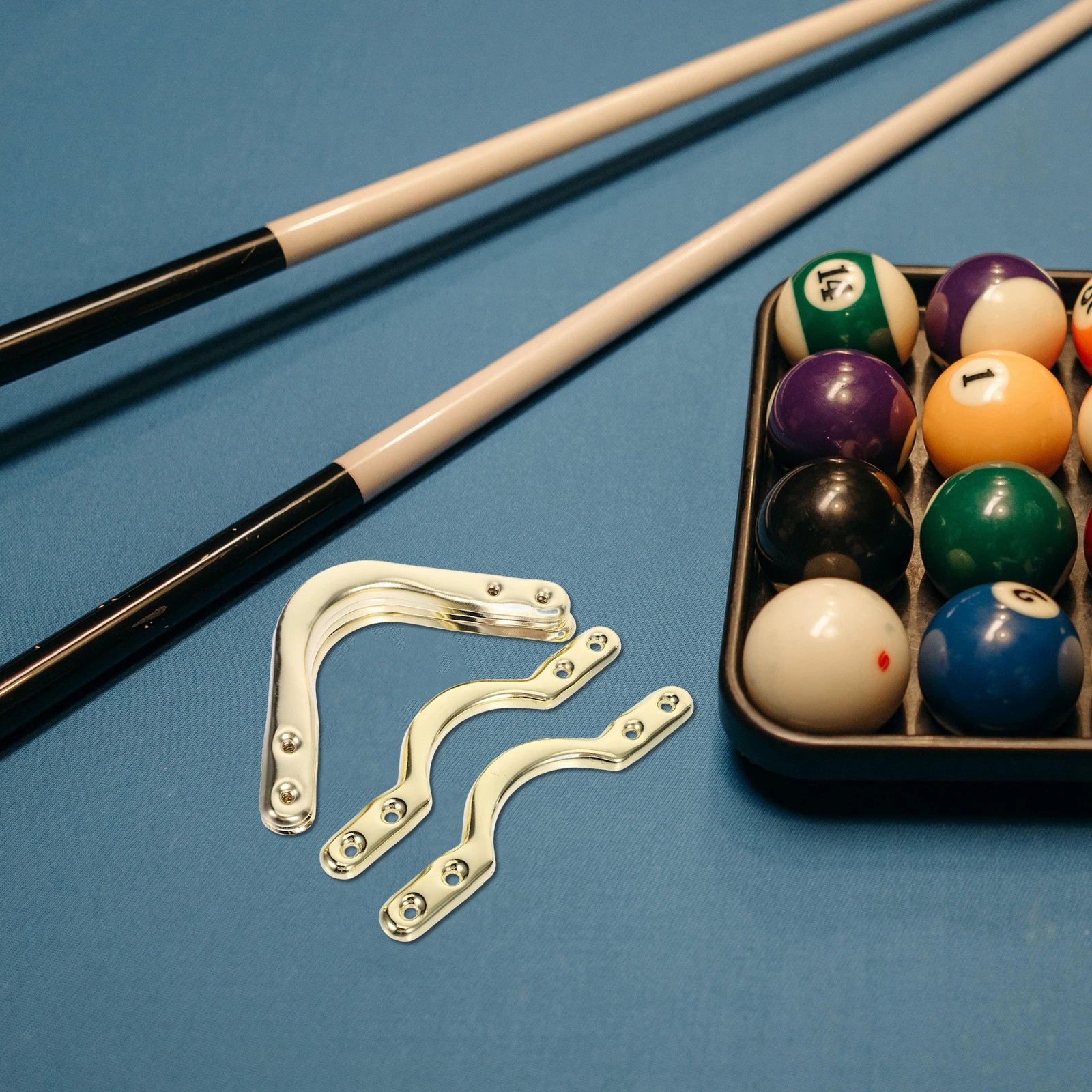 

6Pcs Pool Table Iron Corner Fixator Billiard Net Bag Holder Replacement Kit Pocket Accessories Billiard Net Bag Fixator