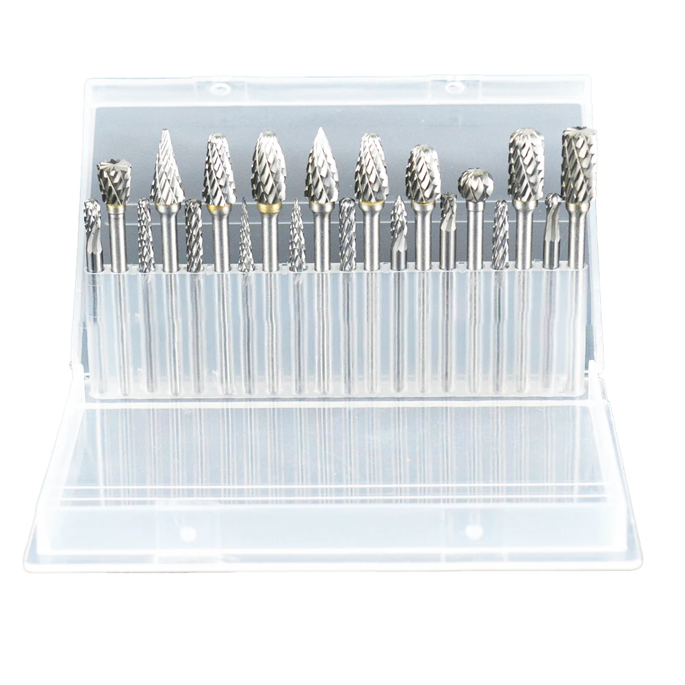 

Double Cut Burr Set Carbide Rotary Drill DIY Projects Versatile Applications Wide Material Compatibility Assorted Shapes