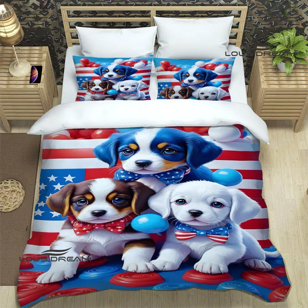 3D Cute dog printed Bedding Sets exquisite bed supplies set duvet cover bed comforter set bedding set luxury birthday gift