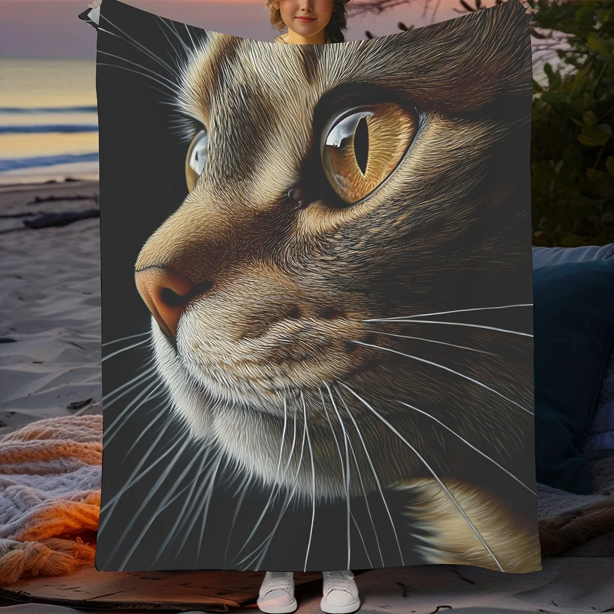 

1 шт. забавное одеяло, мягкое одеяло - отлично подходит для украшения дома, экскурсий на свежем воздухе, Дня святого Валентина, Рождества, Дня благодарения