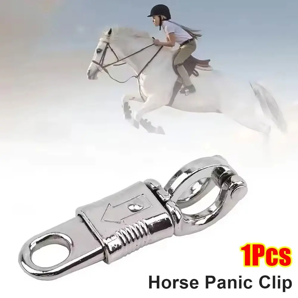 1Pcs Durable 10cm Horse Panic Clip Zinc Alloy Quick Release Equestrian Hook Horse Buckle For Equestrian Sports Equipment