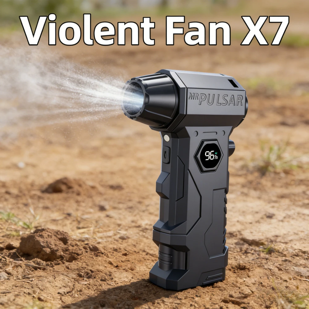 

New Violent Fan X7 Turbo jet fan Large Brushless Motor Handheld Metal Housing Powerful Blower Air Duct Violent Turbofan