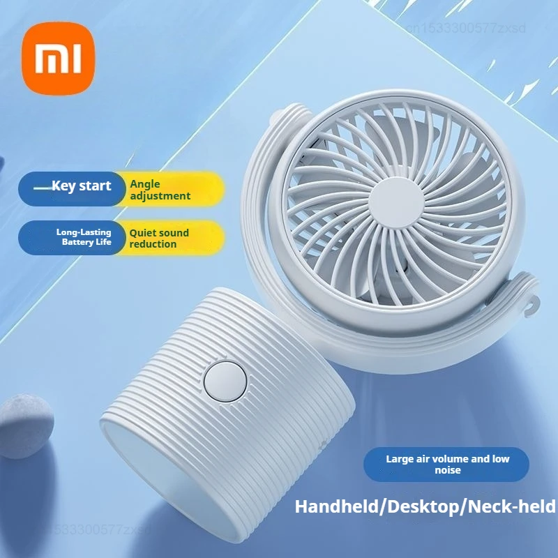 

Мини-вентилятор Xiaomi, портативный подвесной поворотный регулируемый студенческий уличный кемпинг, зарядка через USB, портативный настольный электрический вентилятор