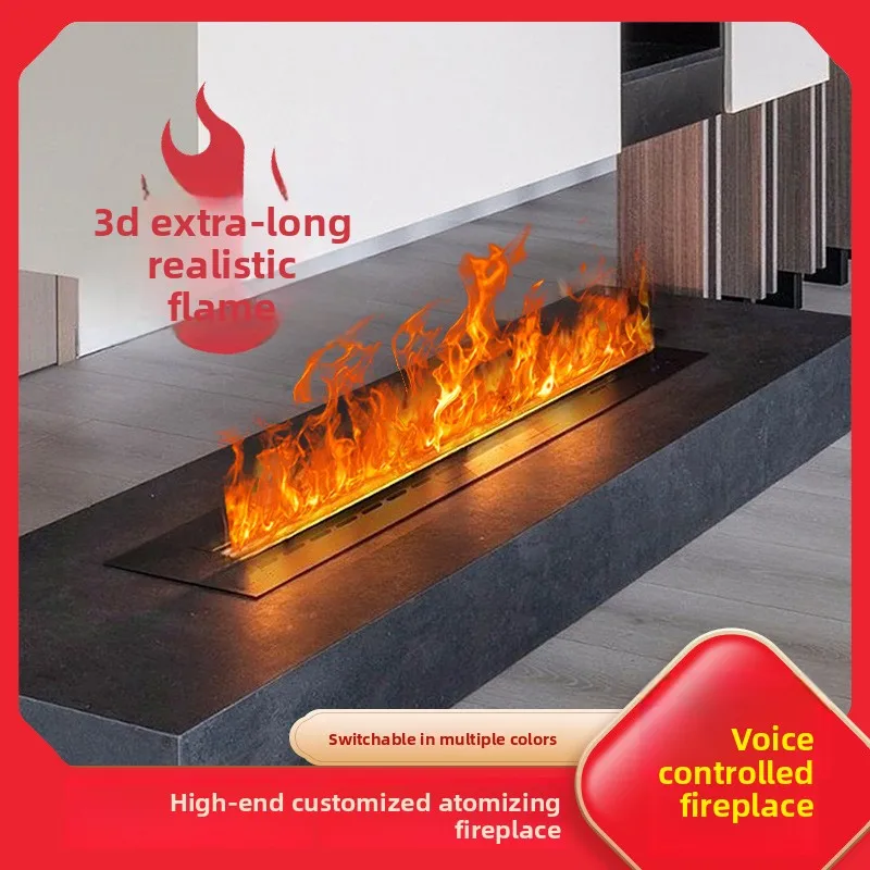 Fireplace 3d atomization Internet celebrity atomization fireplace embedded decoration simulation flame villa living roo